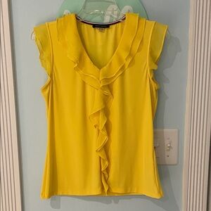 Tommy Hilfiger Bright Yellow Ruffle Blouse